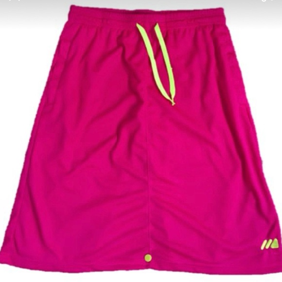 MOD Modest Sport Skirt Bright Pink Skirt with Neon Green Accents Size Small Nwt - Picture 1 of 3